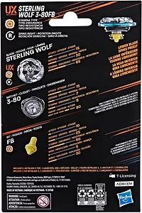 Hasbro Silver Sterling Wolf 3-80FB Beyblade X Starter UX-08 