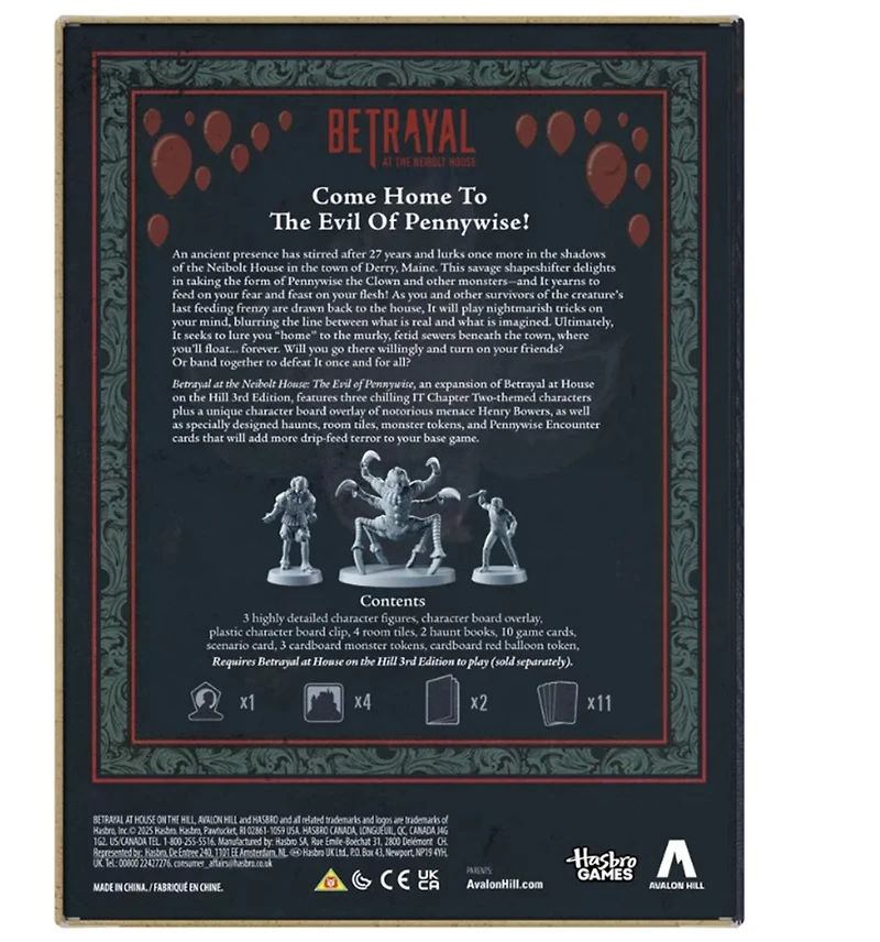 Hasbro Gaming Betrayal Pennywise Papers Board Game 