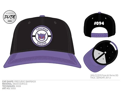 Pokemon Gengar Purple and Black Cap 