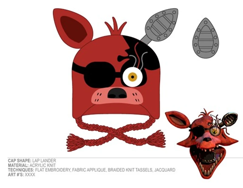 Five Nights at Freddys Foxy Laplander Hat 