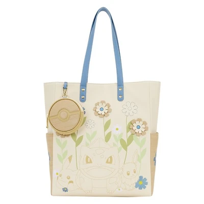 Pokemon Floral Tote Bag and Coin Bag Set