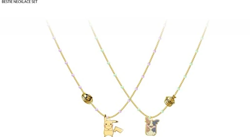 Pokemon Pikachu and Morpeko Friendship Necklace Set  - 2 Pack 