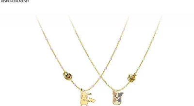 Pokemon Pikachu and Morpeko Friendship Necklace Set  - 2 Pack 