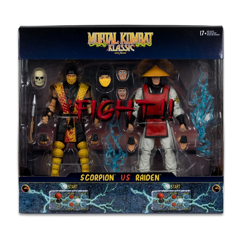 Mortal Kombat Klassic Scorpion vs Raiden 7-Inch Action Figure Deluxe 2-Pack  