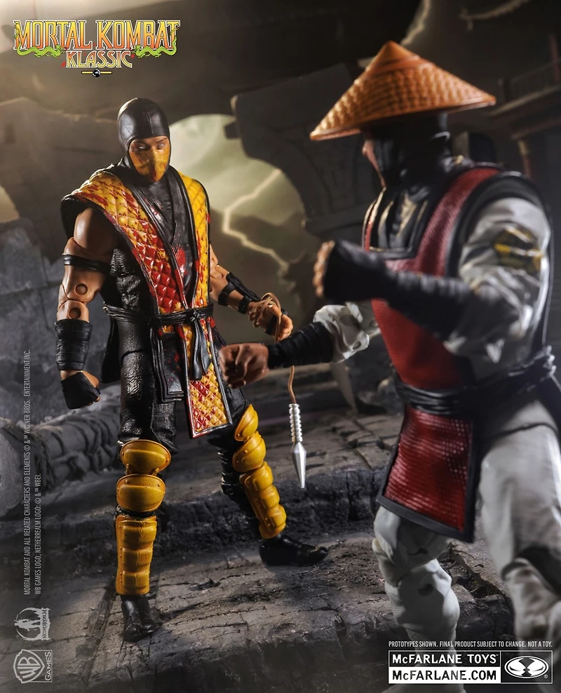 Mortal Kombat Klassic Scorpion vs Raiden 7-Inch Action Figure Deluxe 2-Pack  