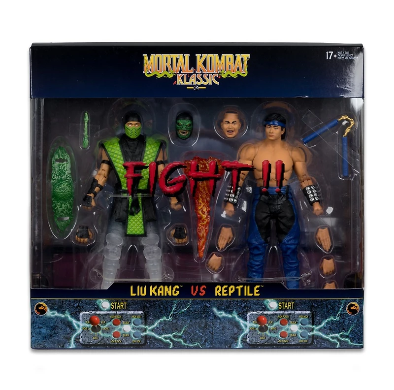 Mortal Kombat Klassic Liu Kang vs Reptile 7-Inch Action Figure Deluxe 2-Pack 