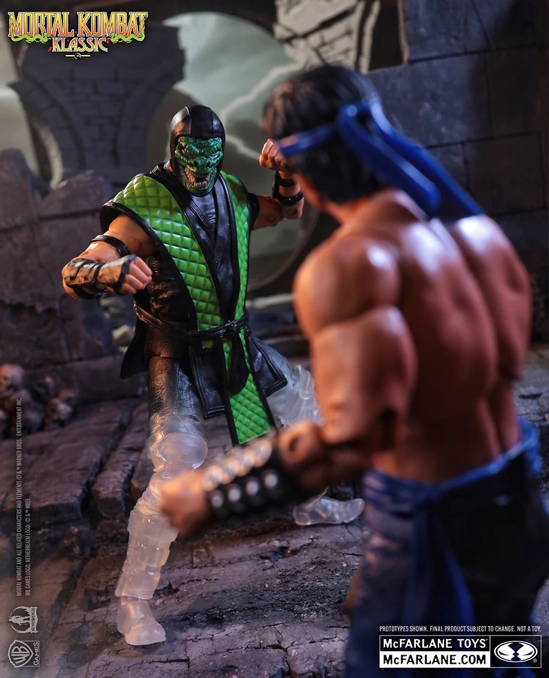 Mortal Kombat Klassic Liu Kang vs Reptile 7-Inch Action Figure Deluxe 2-Pack 