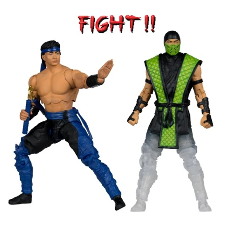 Mortal Kombat Klassic Liu Kang vs Reptile 7-Inch Action Figure Deluxe 2-Pack 