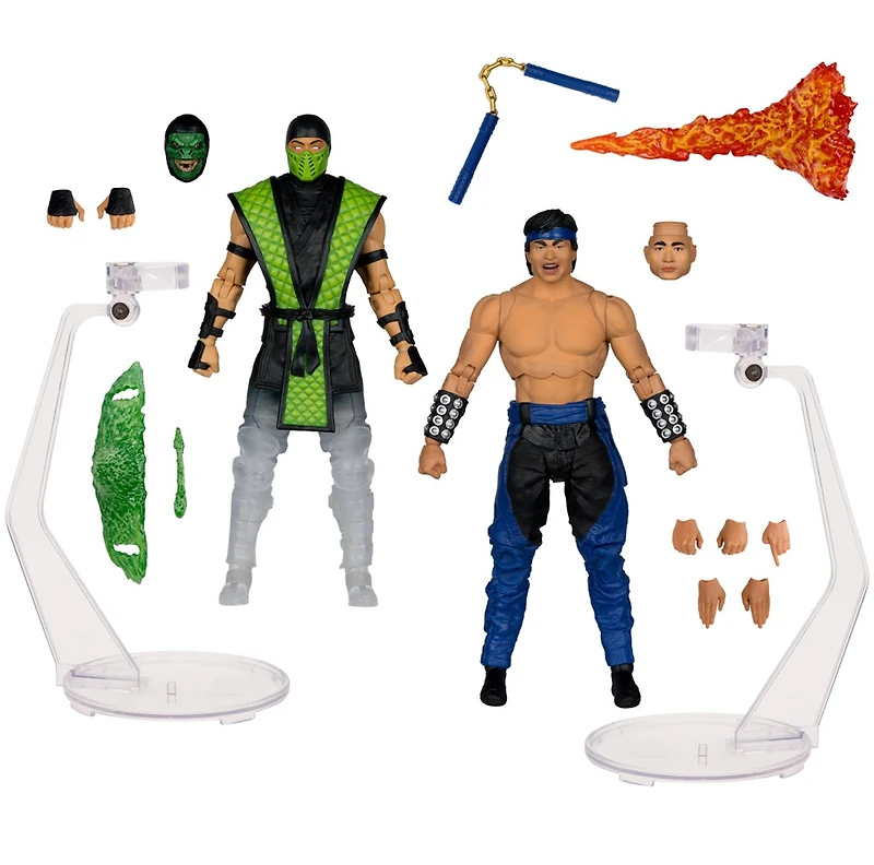Mortal Kombat Klassic Liu Kang vs Reptile 7-Inch Action Figure Deluxe 2-Pack