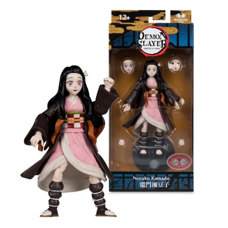 Demon Slayer Nezuko Kamado 7-Inch Action Figure McFarlane Toys Red Platinum Edition 