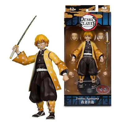 Demon Slayer Zenitsu Agatsuma 7-Inch Action Figure McFarlane Toys Red Platinum Edition 