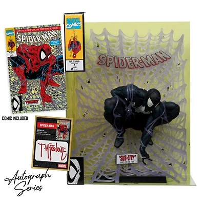 Marvel Spider-Man (Black Suit) 1:6th Scale Collectible with Scene Autograph Series (Gold Label) 