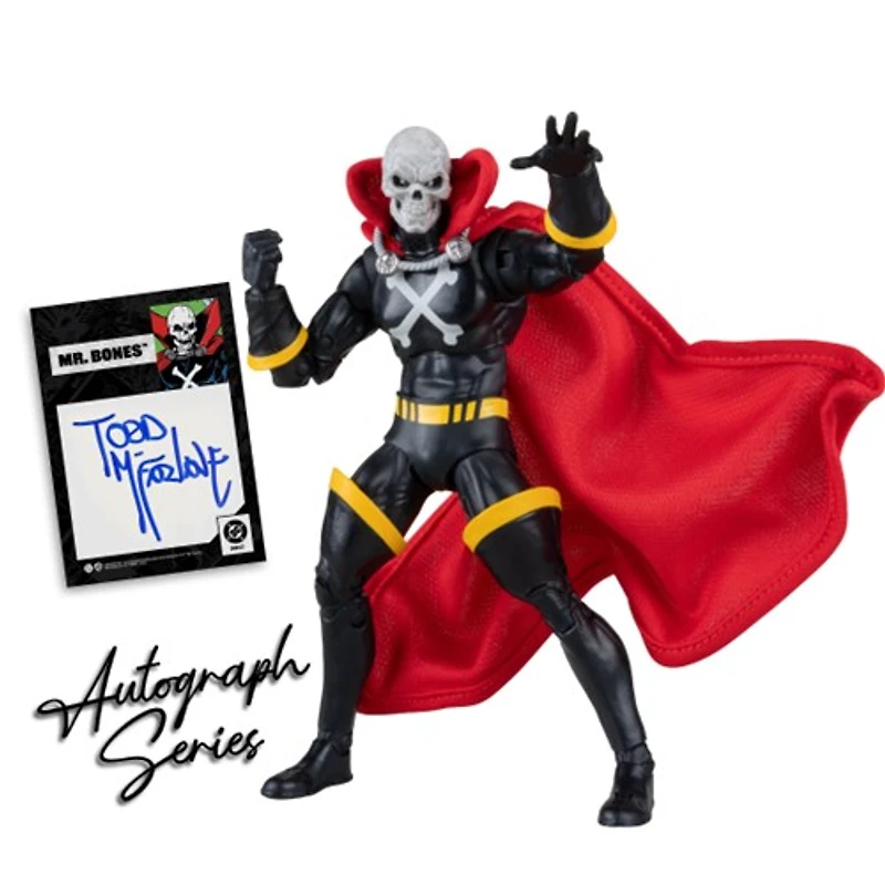 DC Direct Mr.Bones (Infinity Inc #16) 7-Inch Action Figure with Lithograph Autograph Series (Gold Label)