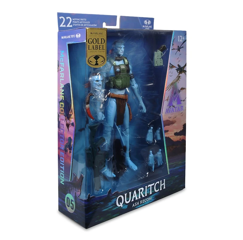 Avatar: Fire and Ash Quaritch (Ash Recom) Gold Label 7-Inch Action Figure McFarlane Collector Edition