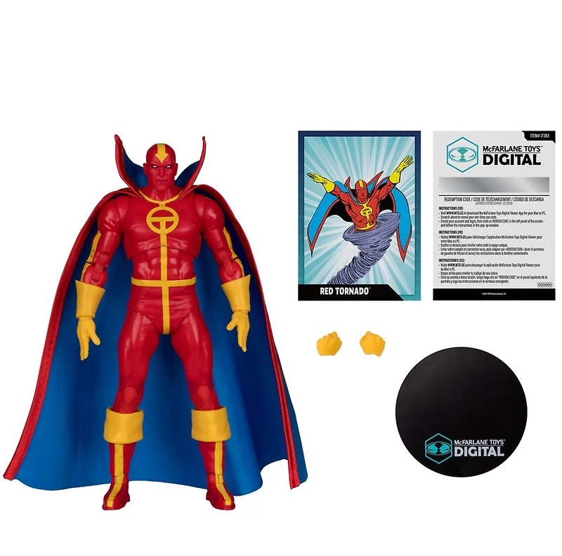 DC Direct Red Tornado (DC: The Bronze Age) 7-Inch Action Figure with McFarlane Toys Digital Collectible