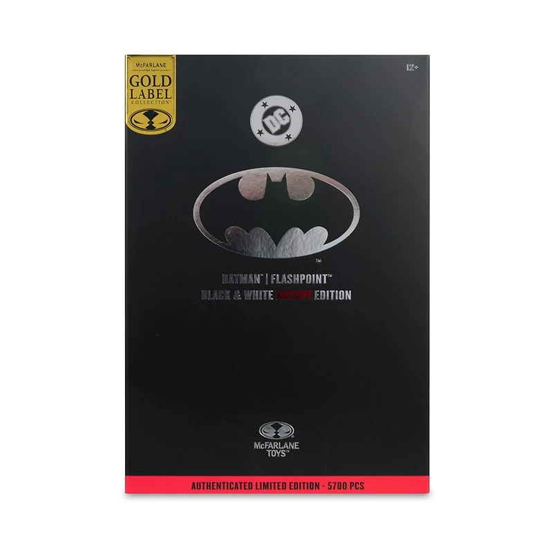 DC Multiverse Batman (Flashpoint) Black & White Accent Edition Gold Label 7-Inch Action Figure 