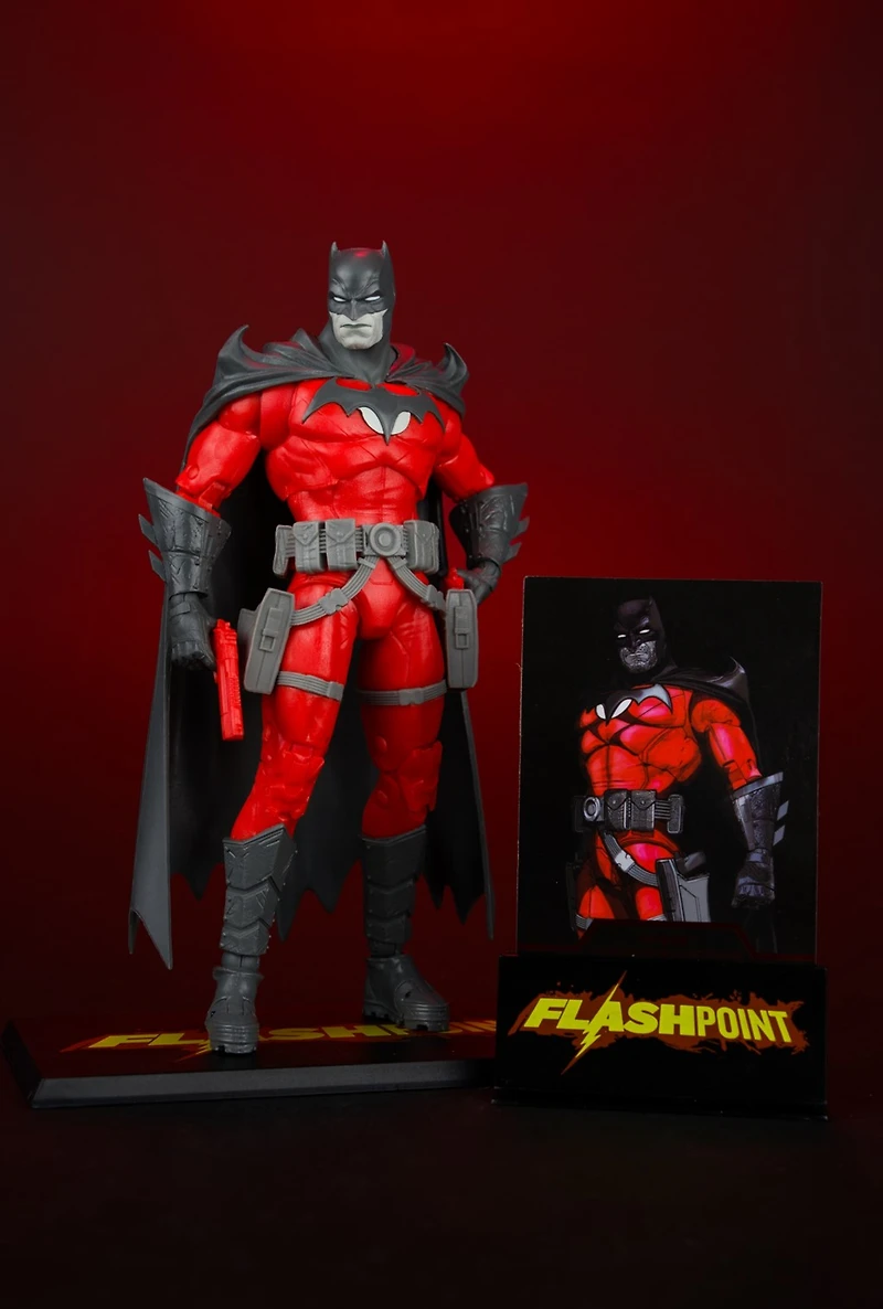 DC Multiverse Batman (Flashpoint) Black & White Accent Edition Gold Label 7-Inch Action Figure 