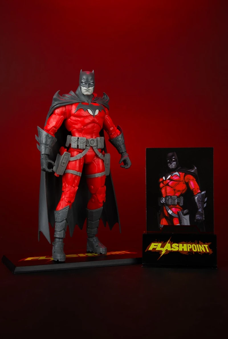 DC Multiverse Batman (Flashpoint) Black & White Accent Edition Gold Label 7-Inch Action Figure 