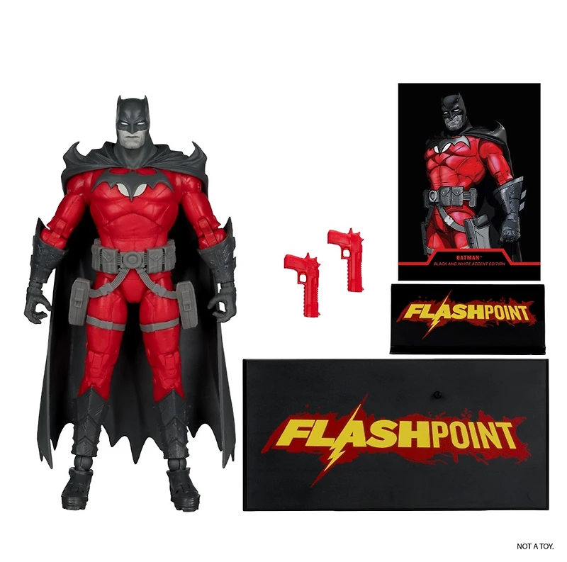 DC Multiverse Batman (Flashpoint) Black & White Accent Edition Gold Label 7-Inch Action Figure 