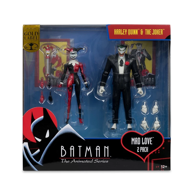 Batman: The Animated Series Harley Quinn and The Joker (Mad Love 2 Pack) 6-Inch Action Figures Gold Label
