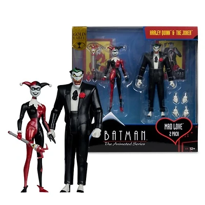 Batman: The Animated Series Harley Quinn and The Joker (Mad Love 2 Pack) 6-Inch Action Figures Gold Label