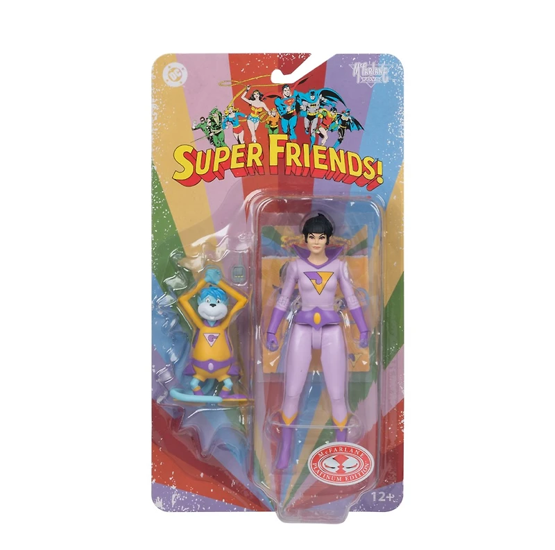 DC Retro Jayna and Gleek (Super Friends) 6-Inch Action Figure McFarlane Toys Red Platinum Edition  