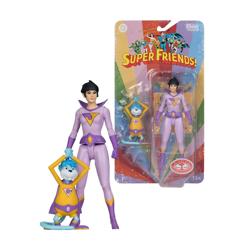 DC Retro Jayna and Gleek (Super Friends) 6-Inch Action Figure McFarlane Toys Red Platinum Edition  