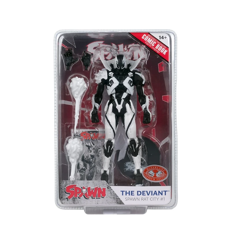 The Deviant (Spawn Rat City #1) 7-Inch Action Figure with Comic (Line Art) McFarlane Toys [Red Platinum Edition]