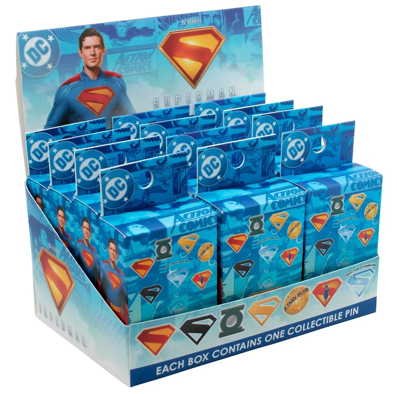 Superman Logo Blind Lapel Pin – One Variation Chosen at Random