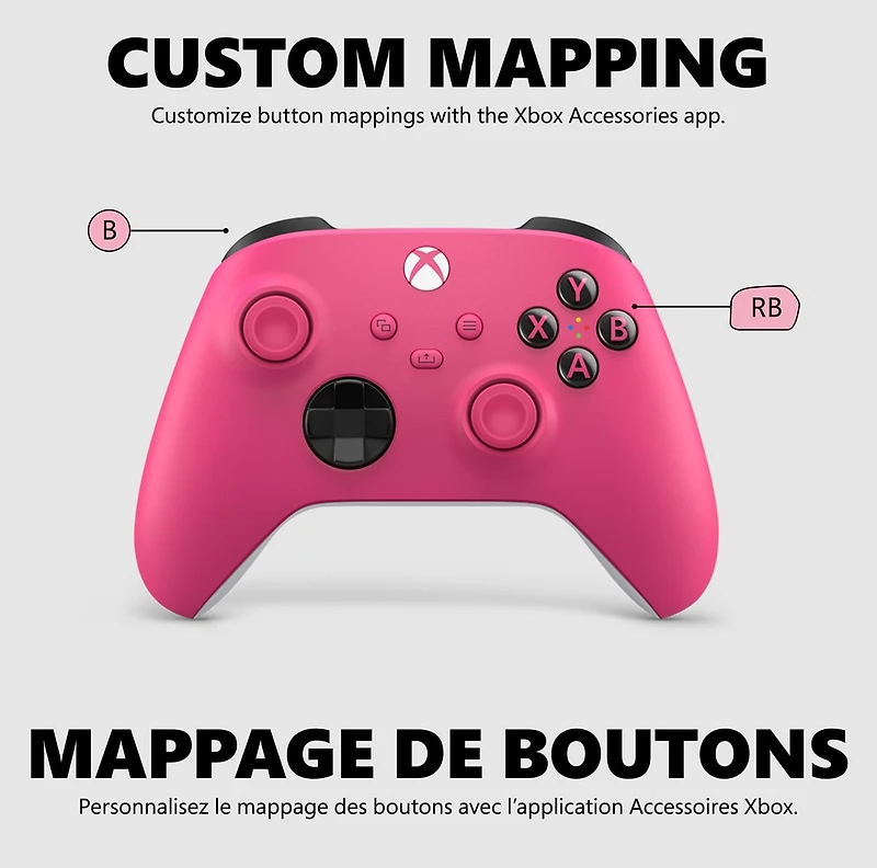 Xbox Wireless Controller – Deep Pink for Xbox Series X|S, Xbox One, and Windows Devices