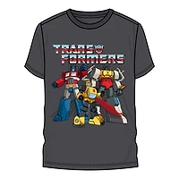 T-shirt gris foncé Transformers Trio