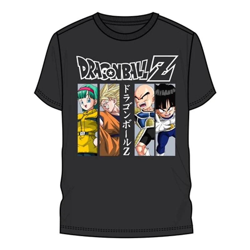 T-shirt noir Dragon Ball Z à motif kanji
