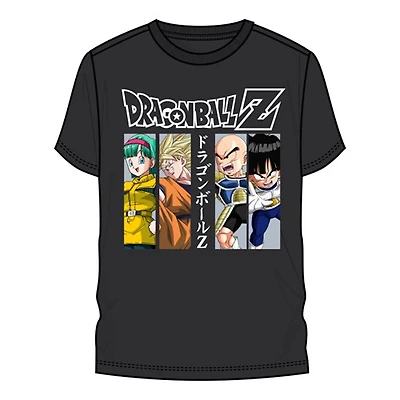 T-shirt noir Dragon Ball Z à motif kanji