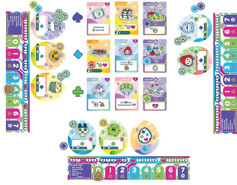 Tamagotchi Collections: The Quirky Tamagotchi Management Board Game! 