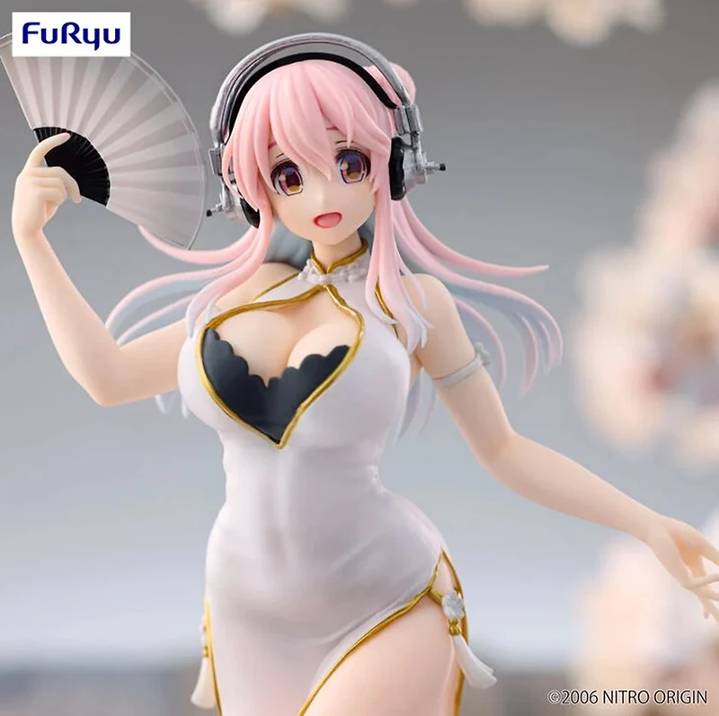 Super Sonico - Super Sonico Trio-Try-It Prize Figure (White China Dress Ver.)