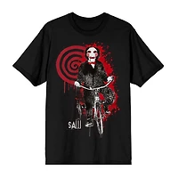 Jigsaw on Bike Black T-Shirt