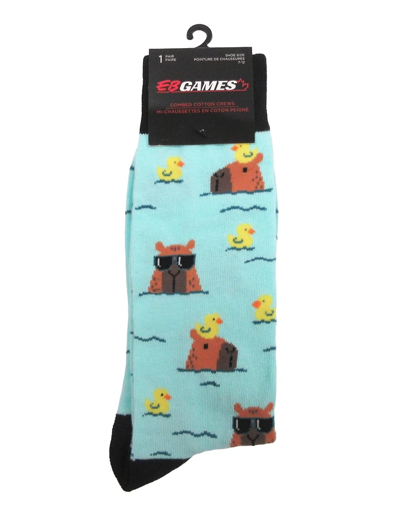 Chaussettes canard en caoutchouc et capybara