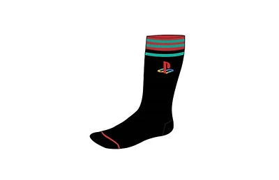 PlayStation Logo Embroidered Black Socks
