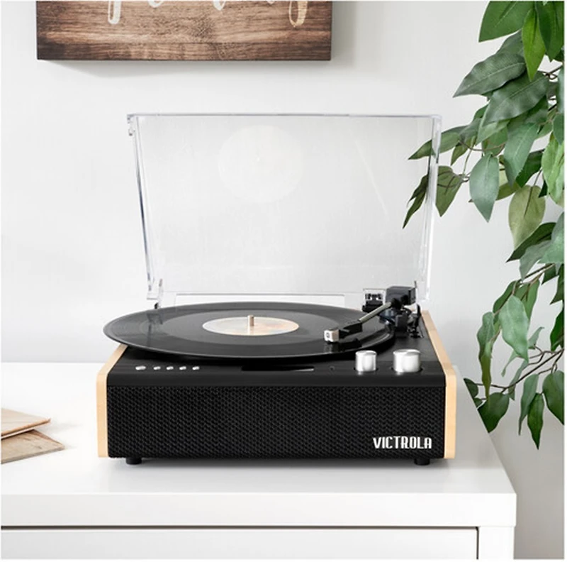 Victrola Eastwood Manual Three-Speed Turntable with Bluetooth (Bamboo) 