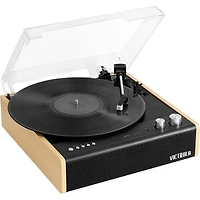 Victrola Eastwood Manual Three-Speed Turntable with Bluetooth (Bamboo) 