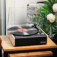 Victrola Eastwood Manual Three-Speed Turntable with Bluetooth (Bamboo) 