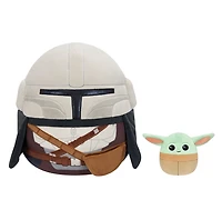 Squishmallows Original Star Wars 12-Inch Mandalorian + 3.5-Inch Grogu Plush (2-Pack)