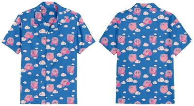 Kirby Blue Vacation Button-Up Shirt