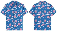 Kirby Blue Vacation Button-Up Shirt