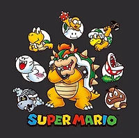 Bowser de Super Mario Bros avec ses Minions
