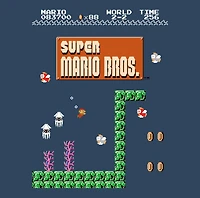 T-shirt bleu marine rétro Super Mario Bros sous-marin