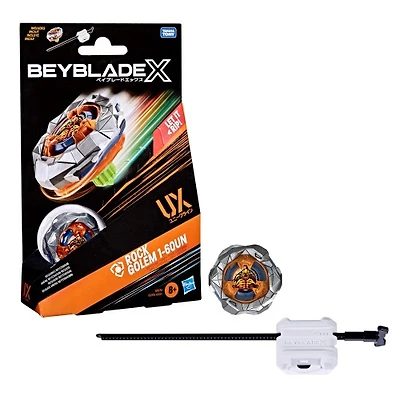 Beyblade X Rock Golem 1-60UN UX Starter Pack Set with Takara Tomy Defense Type Top and Launcher 