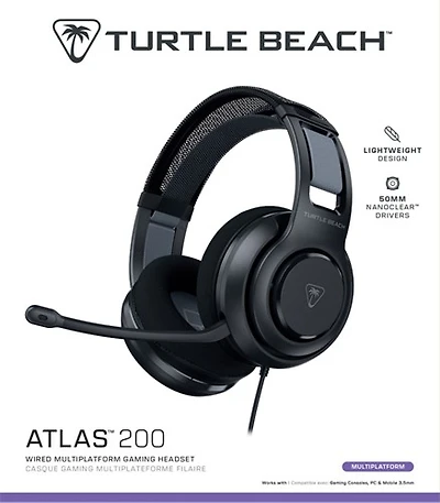Turtle Beach Atlas 200 Headset Multiplatform - Black 