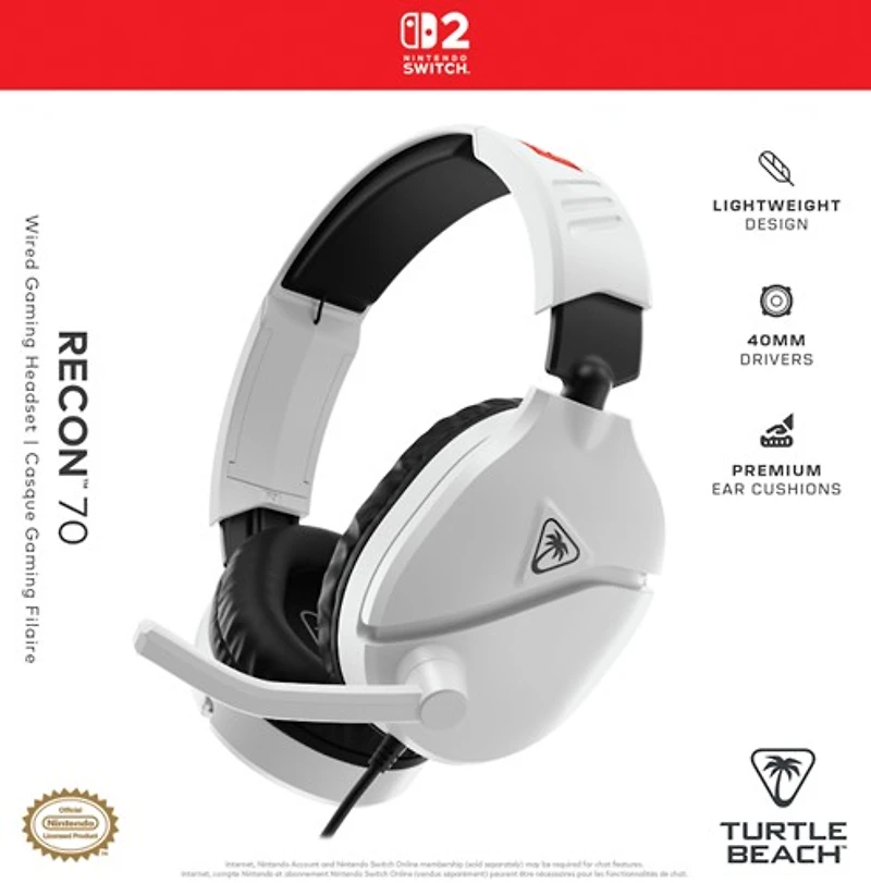 Turtle Beach Recon 70n Headset - blanc 