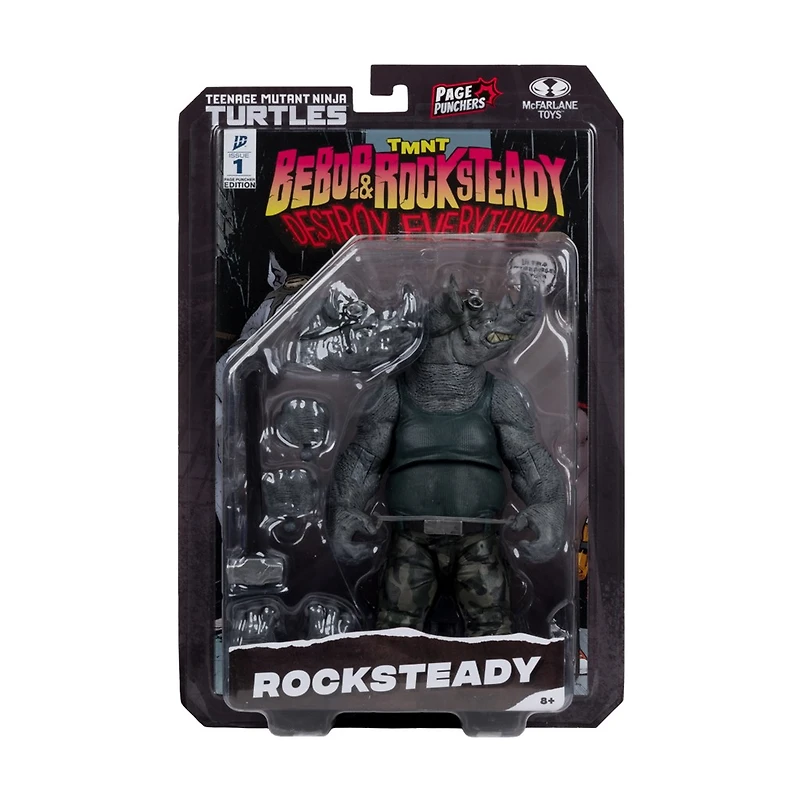 Teenage Mutant Ninja Turtles (Page Punchers) Rocksteady 5-Inch Action Figure with Comic
